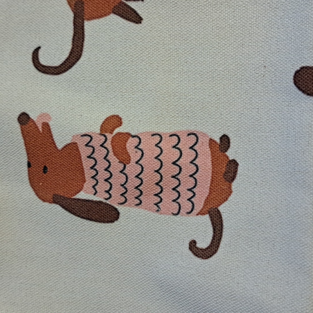 Cute Dachshund Canvas Tote Bag - Picture 2 of 5